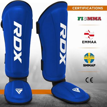 Захист гомілки RDX для кікбоксингу, Muay Thai та MMA, шкіра Maya Hide, сертифікований SMMAF/SATRA, для чоловіків і жінок