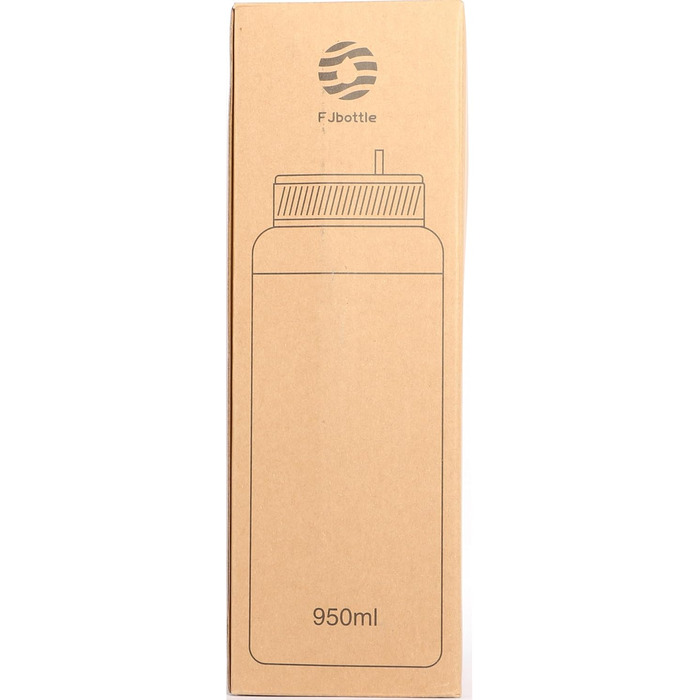 Термобутилка Fjbottle з нержавіючої сталі з трубочкою, 950/1200 мл, 2 кришки, BPA-free, герметична спортивна пляшка для води, велоспорту, школи, фітнесу, газованої води