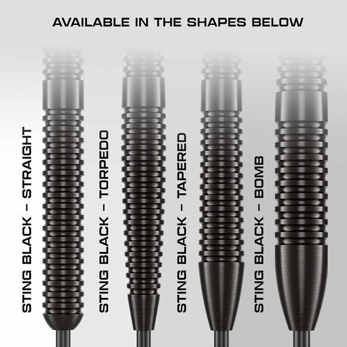 Дарти KOTO Sting Black 90% Tungsten (27г) - професійний набір стільців дартс з додатковими пір'ями та дротиками