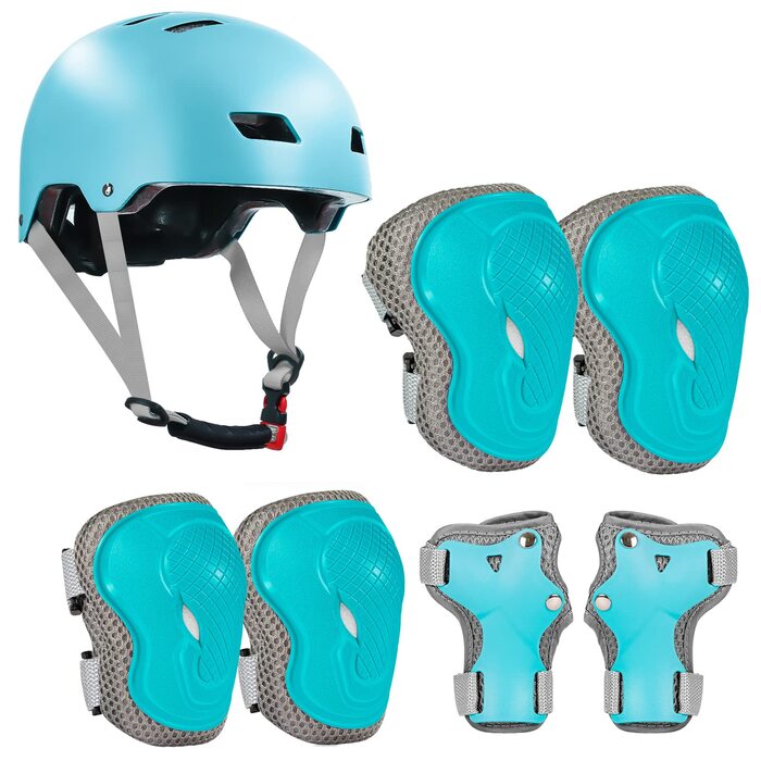 Шолом для катання на роликах та велосипеді LANOVAGEAR: дитячий, спортивний, для підлітків та дорослих (рожево-фіолетовий-блакитний)