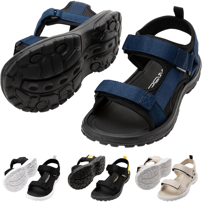 CRESSI Pete Sandal - Унісекс сандалі Cressi Pete для пляжу та води, чорно-синій, 37 EU