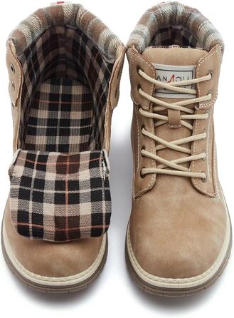 Черевики для туризму та зимові черевики ANJOUFEMME для жінок, водонепроникні та теплі зимові черевики для активного відпочинку, трекінгу та зимового хайкінгу (42 EU, світло-коричневий)