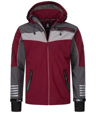 Чоловіча куртка-софтшелл Rock Creek Outdoor H-288 для активного відпочинку, вино-червона