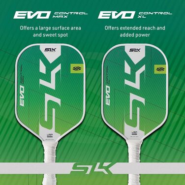 Падл для піклболу Selkirk Sport 2024 SLK Evo Power-Max з поверхнею SpinFlex та ядром Rev-Hybrid-Polymer (Контроль, Citron, XL, довга форма)