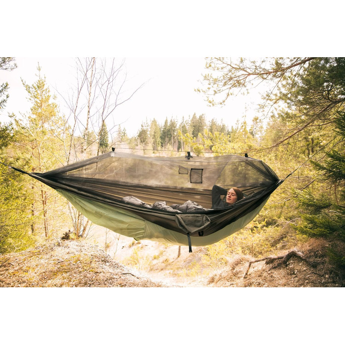 Гамак трекінговий Amazonas Trekking Set XXL Ultra-Light з москітною сіткою та термозахистом, до 150 кг