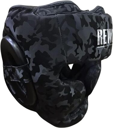 Захисний шолом REWON для боксу, MMA, кікбоксингу, тайського боксу, тхеквондо, з маскою для обличчя і носа, для тренувань та спарингів, чоловіки та жінки, розмір M, камуфляж