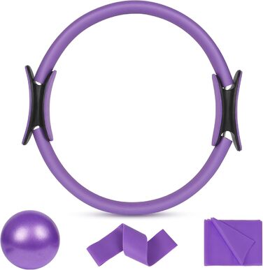 Набір для пілатесу AOOSA: коло, м'яч, стрічки опору. Комплект для йоги вдома