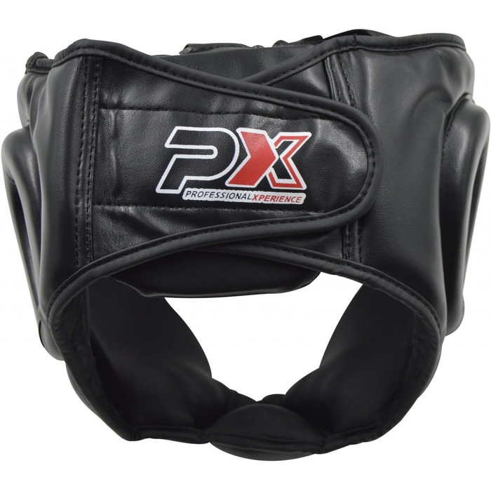 Захисний шолом TEKKA BUDO PX із штучної шкіри чорний XL для карате, тхеквондо, кікбоксингу