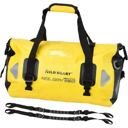 Водонепроникна сумка для подорожей Wild Heart PVC500D 40L, 66L, 100L з регульованим плечовим ременем та внутрішньою кишенею, жовта