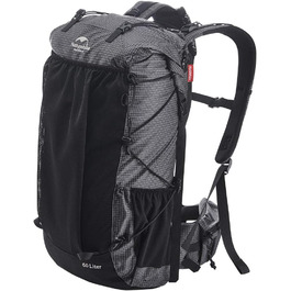 Туристичний рюкзак Naturehike Rock 60+5 л з внутрішнім каркасом, чорний, для походів, кемпінгу, подорожей