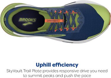 Чоловічі кросівки для трейлраннінгу Brooks Catamount 2, розмір 43 EU, Navy/Firecracker/Sharp Green