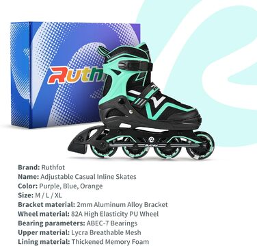 Регульовані ролики для дітей (хлопчики та дівчатка), світлові ролики для дітей 6-12 років, світлові ролики для жінок та чоловіків