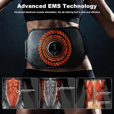 Електричний тренажер для пресу EMS - 12 режимів, 20 інтенсивностей, Zero Hard Homeful