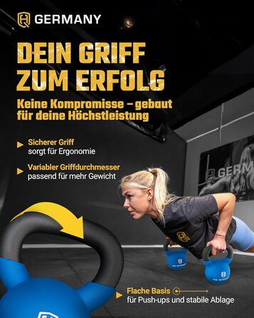 Гантель з неопрену HQ Germany® | Чавунна гантель | 2-32 кг | Стартові набори | Допуск ваги ±2,0%