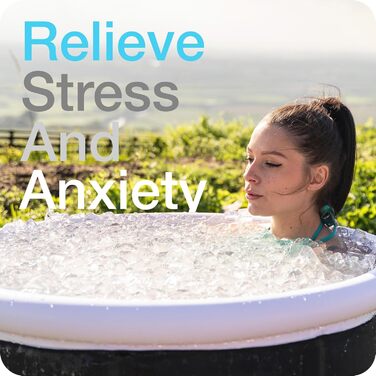 Екзотермальна ванна Polar Recovery Wanne 370L - портативна ванна для крижаної терапії та відновлення, чорна