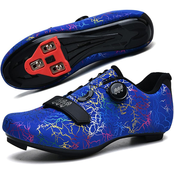 Велотуфлі для чоловіків та жінок SPD/SPD-SL: зручні, дихаючі, для шосе та MTB, синього кольору, 43 EU