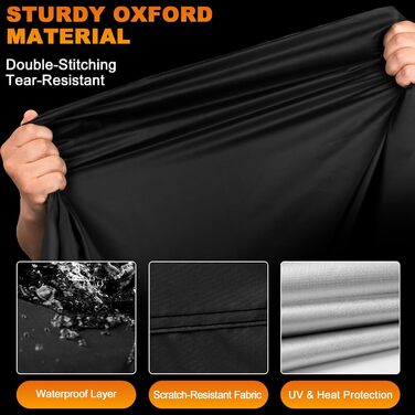 Захисний чохол для мотоцикла Favoto: водовідштовхуючий, пилонепроникний, з UV-захистом, XXL, 245x105x125 см