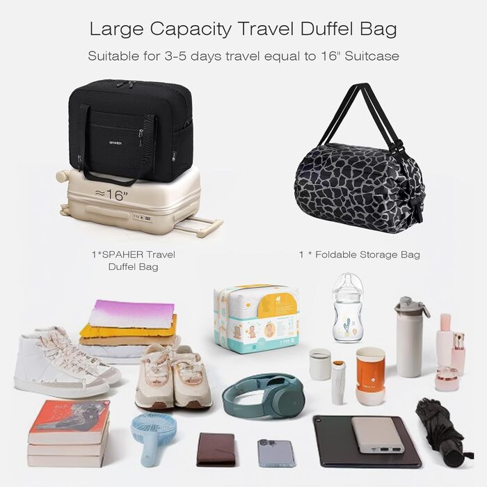 Спортивна сумка-рюкзак SPAHER 40x30x20 для ручної поклажі Wizzair/Vueling (сіро-чорна)