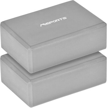 Йога-блоки MSPORTS Premium, 2 шт, антрацит, для йоги та фітнесу