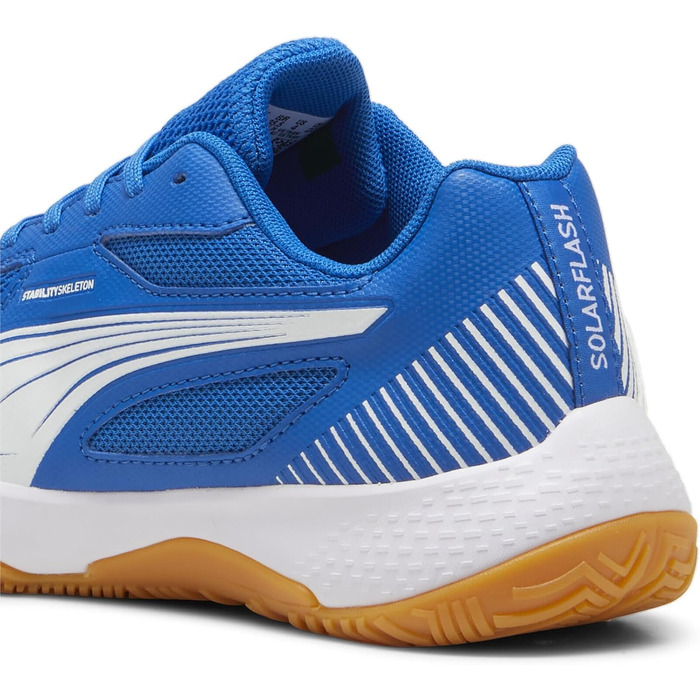 Дитячі унісекс кросівки для залу Puma Solarflash III Jr Indoor Court Shoe, синій/білий, розмір 28 EU