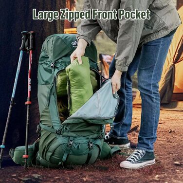 Рюкзак Night Cat 100 л зелений Plus для туризму, трекінгу, альпінізму, кемпінгу, велосипедних подорожей, чоловічий та жіночий, дихаючий, легкий
