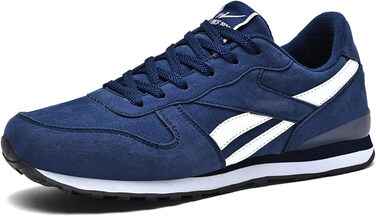 Чоловічі кросівки для бігу та занять спортом: легкі, дихаючі, з антиковзкою підошвою, чорно-сірі, розміри 39-45 EU, 44 EU, темно-синій