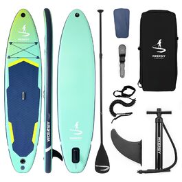 Надувний SUP Борд Allround 335см – Стабільний SUP для початківців та професіоналів – Яскравий паделборд для йоги, риболовлі та відпочинку (Зелений)