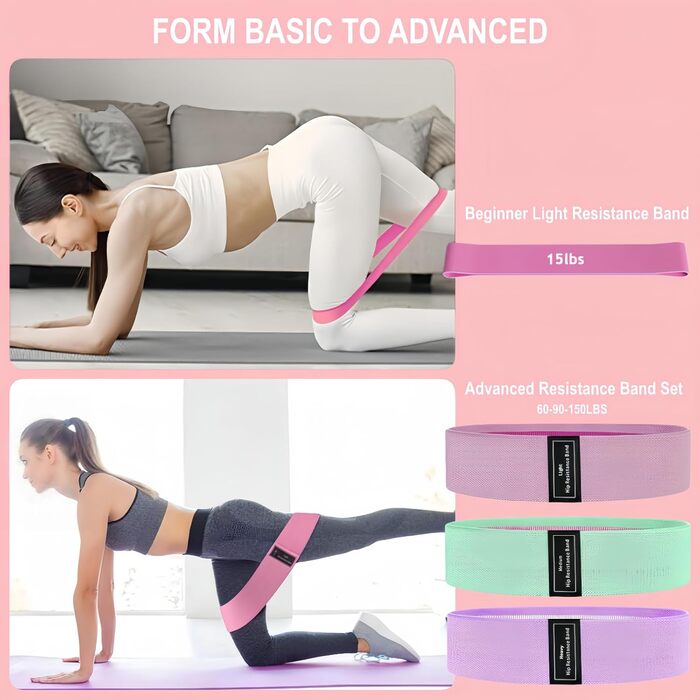 Набір для йоги та пілатесу для жінок Better Me: пілатес-кільце, м'яч, стрічки для сідниць, фігурна стрічка опору, еластичні стрічки для розтяжки (рожевий)