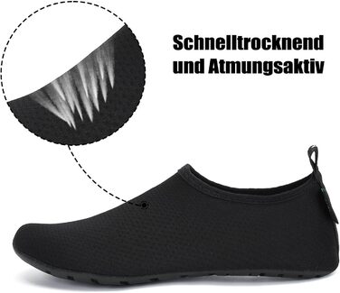 Чоботи для плавання SAGUARO: чоловічі та жіночі, легкі, швидковисихаючі, неопренові, розміри EU 36-47, чорний колір