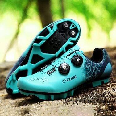 Велотуфлі чоловічі та жіночі, MTB та шосейні, дихаючі, з антиковзким покриттям, унісекс, синій, 45 EU