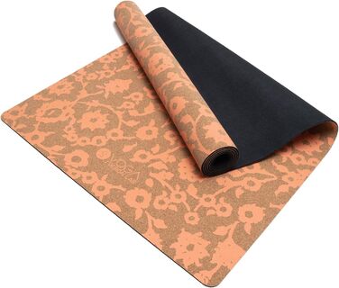 Килимок для йоги Yoga Design Lab з корка, екологічний, для хот-йоги, бікраму, аштанга, інтенсивних тренувань, преміум-якість, з ременем