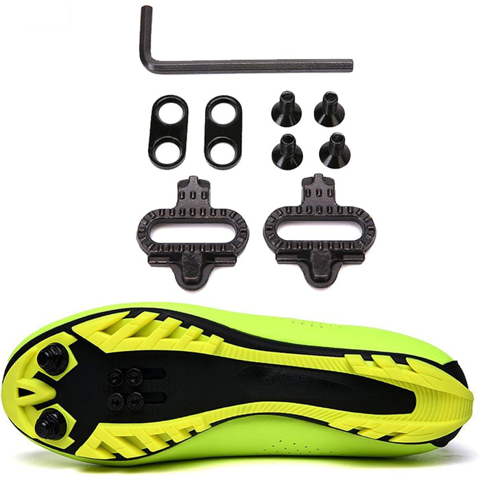 Велосипедні черевики для чоловіків та жінок, MTB, Radsport, Mountainbike, кросівки, дихаючі, Outdoor, велосипедні, Spin, MTB, білі (40 EU, жовті)