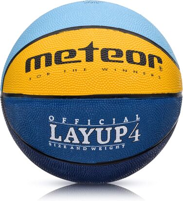Дитячий баскетбольний м'яч Meteor Layup Kinder Mini #4 (4-8 років) - синій, жовтий, зелений