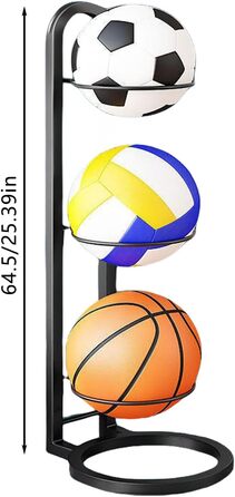 Стійка для зберігання м'ячів: баскетбол, футбол, волейбол. Металева, багаторівнева, біла