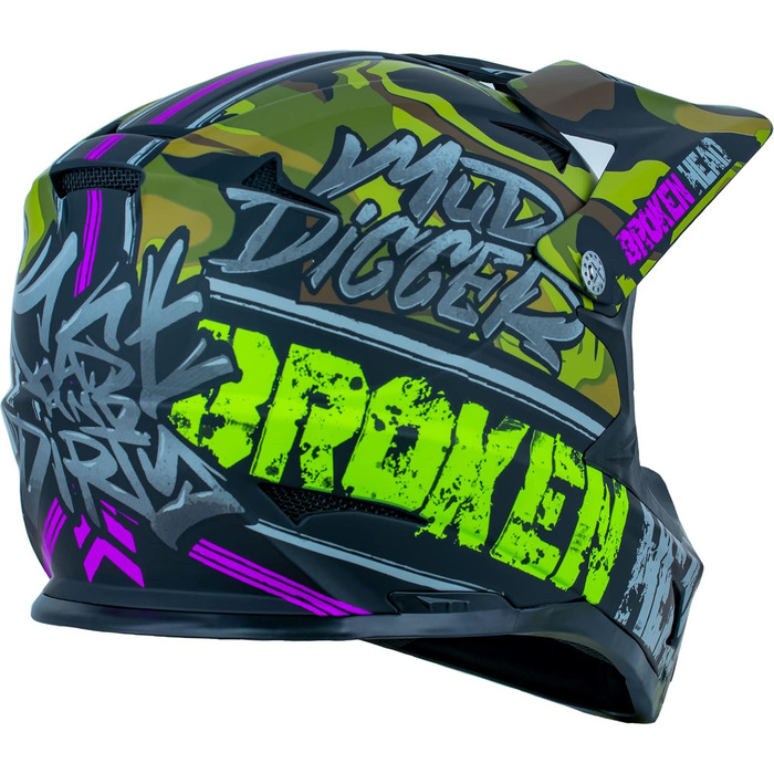 Шолом Broken Head Mud Digger Fullface для даунхілу та маунтінбайку, MTB, BMX, DH, велосипедний, розмір L (59-60 см)