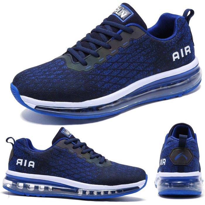 Кросівки для бігу Azooken: чоловічі та жіночі, для занять спортом, джогінгу, тенісу, бігу по вулицях, повсякденного носіння, активного відпочинку, фітнесу, трейлраннінгу. Розміри 36-47. Колір: білий, синій.