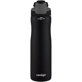 Термос-бутилка Contigo Autoseal Chill Matte Black, 720 мл, нержавіюча сталь, ізоляція до 28 годин, герметична, BPA-free