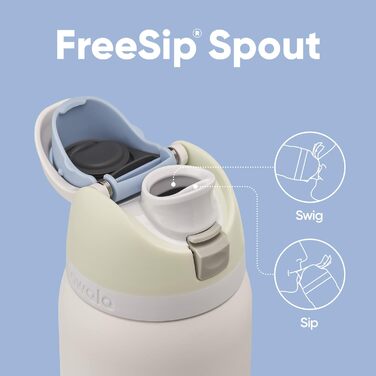 Термос-пляшка FreeSip з нержавіючої сталі 1,2 л із трубочкою, BPA-free, для спорту та подорожей, Iced Breeze