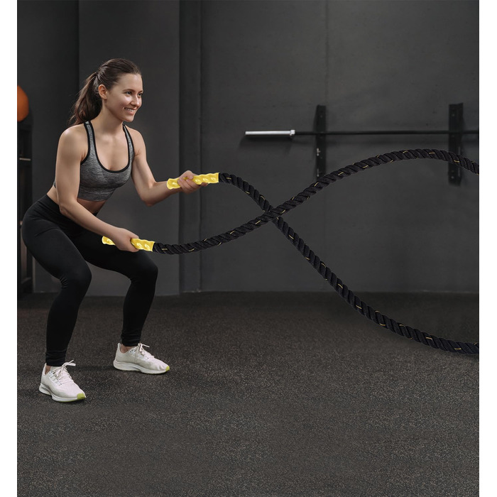Битва-канат Ultrasport Battle Rope: 9м для силової витривалості та м'язового розвитку, канат для функціональних тренувань