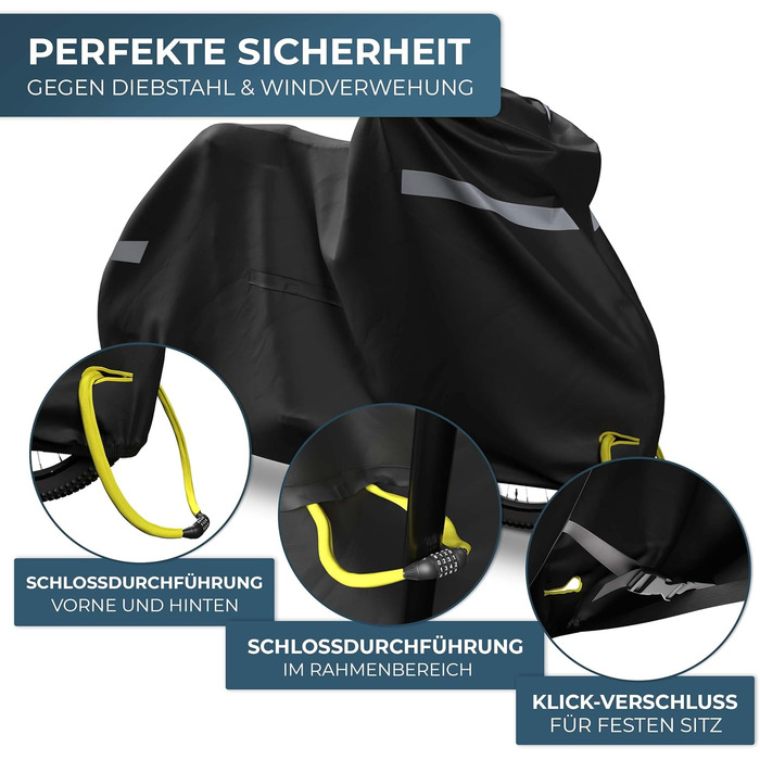 Водонепроникний чохол для велосипеда Xcelenze з відбивачами, міцний та з UV-захистом (XXL, для 2 велосипедів)