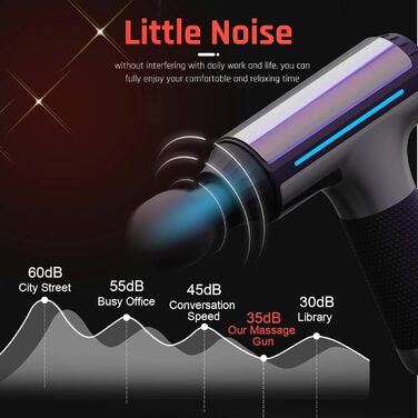 Масажер для м'язів, для спини/шиї/ноги, 6 насадок, 20 швидкостей, сірий - ідеальний подарунок