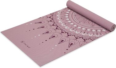 Йога мат Gaiam з принтом, неслизька тренувальна та фітнес-мат для йоги, пілатесу та вправ на підлозі, колір Dusty Rose