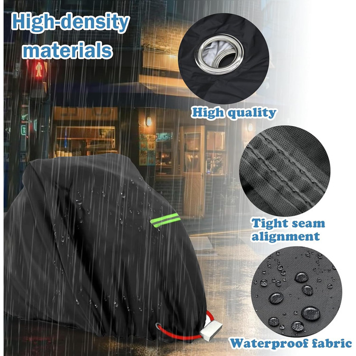 Водонепроникний чохол для мотоцикла та скутера XXXL, захисна накривна тканина 420D Oxford для вулиці, 265x105x133 см