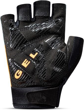 Велоперчатки Roeckl ITAMOS 3 Gel, короткі пальці, сіро-помаранчеві, розмір 10.5