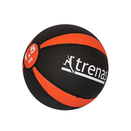 М'яч для фітнесу Trenas Medizinball, гумовий, 1-5 кг, міцний та з надійним зчепленням, для фітнесу та спорту, оранжевий