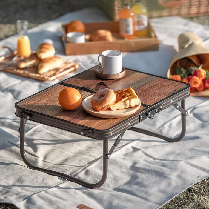 Складний туристичний стіл Naturehike 90x60x37 см з регулюванням висоти, MDF, для кемпінгу, відпочинку на природі, саду та подорожей