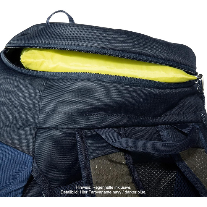 Рюкзак для походів Tatonka Hike Pack 27 л, легкий, з вентиляцією спини та дощовиком, бірюзово-зелений