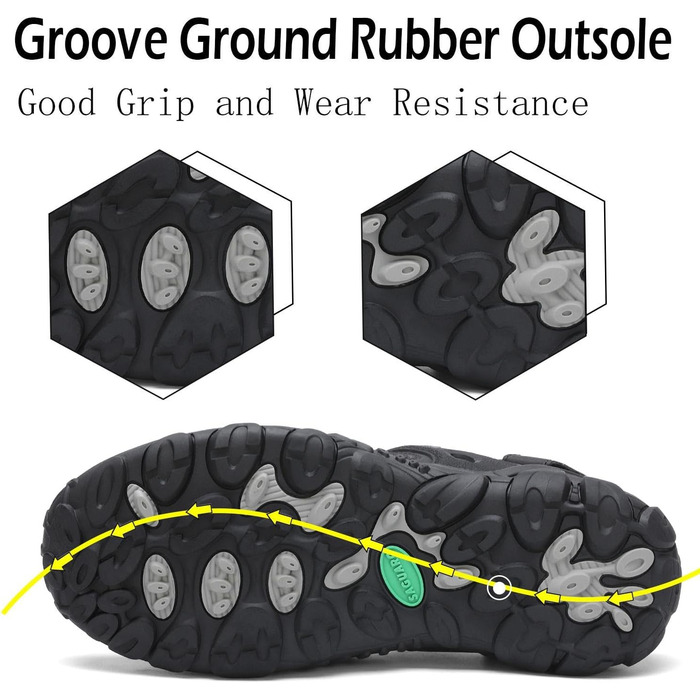 Чоловічі та жіночі сандалі SAGUARO: зручні, дихаючі, для активного відпочинку, туризму та трекінгу, чорного кольору, 46 EU