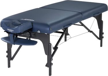 Складаний масажний стіл Master Massage Montclair 79 см, переносний, дерев'яні ніжки, косметологічне ліжко, білий