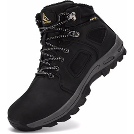 Зимові черевики для чоловіків: зимові чоботи, трекінгові черевики, водонепроникні, чорні, 40 EU